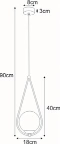 KAJA K-4775 NEVE GOLD Sárgaréz Színű Függeszték 1xE14 10W IP20