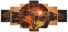 Gario Kézzel festett kép Szférikus fa - 7 részes Méret: 210 x 100 cm