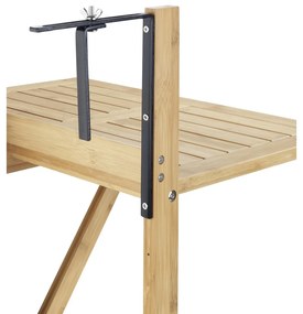 Wenko Waikiki bambuszból készült függőerkélyasztal, 64 × 44 × 65 cm