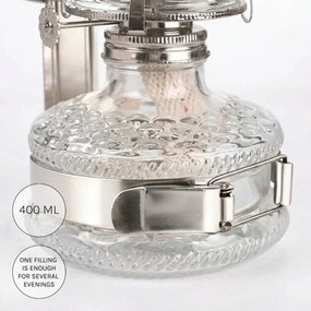 Brilagi - MERLIN tükörrel ellátott petróleumlámpa, fényes króm