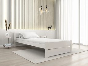 Ágy IKAROS DOUBLE 90 x 200 cm, fehér Matrac: Coco Maxi matrac 20 cm, Ágyrács: Ágyrács nélkül
