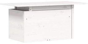 fehér tömör fenyőfa kerti asztal 100 x 50 x 75 cm