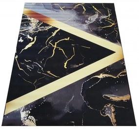 Fekete luxus szőnyeg arany mintával Szélesség: 160 cm | Hosszúság: 220 cm