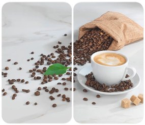 Edzett üveg tűzhely fedőlap szett 2 db-os 52x30 cm Café Aromatica – Maximex