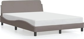 vidaXL tópszínű szövet ágykeret Dover 140 x 190 cm