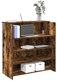 recepciós pult füstös tölgy 100x50x103,5 cm szerelt fa