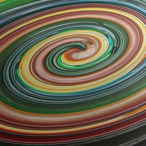 Absztrakt kép - színes spirál (120x50 cm)