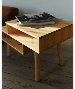 Hako fekete borovi fenyő dohányzóasztal - Karup Design