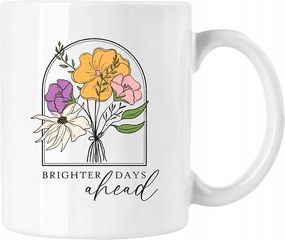 Bögre Virágok Vonalak Divat Művészet 6 Fehér 330ml