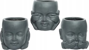 Kültéri agyag kerti virágtartó teraszra, szürke