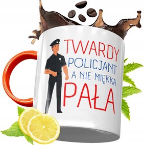 Narancssárga Bögre Rendőrnek Tökéletes Ajándék fényképes nyomtatással