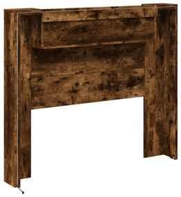 füstös tölgy színű áthidalószekrény LED-ekkel 120x16,5x103,5 cm