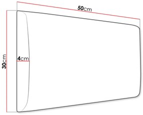 Kárpitozott fali panel Pazara 50x30 (öko-bőr Soft 011 + fekete). 1054360