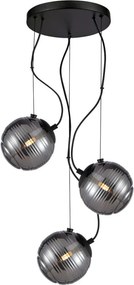 ITALUX PND-92389-3A-BK PERONA Modern Függesztett Lámpa Matt Fekete, Grafit G9 IP20