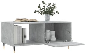 Betonszürke szerelt fa dohányzóasztal 90 x 50 x 40 cm