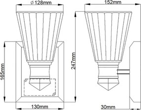 Quintiesse KAYVA QN-KAYVA1-PN Fali lámpa 1x8W/LED 3000k 650LM IP44