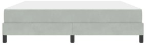 Boxspring ágy matraccal Világosszürke 180 x 200 cm Bársony