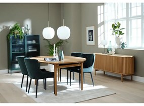 Bővíthető étkezőasztal tölgyfa dekorral 100x190 cm Carno – Unique Furniture