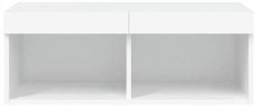 fehér TV-szekrény LED-világítással 80 x 30 x 30 cm