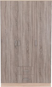 Miami gardróbszekrény 120x205 cm yorki tölgy-sonoma tölgy