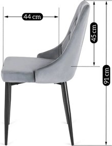 CORK szék, szürke, velúr