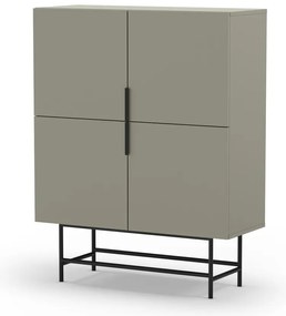 Zöldesszürke szekrény 100x128 cm Eldia – Marckeric