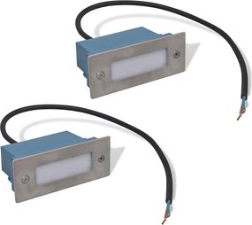 vidaXL 2 db süllyesztett LED lépcsőlámpa 44 x 111 x 56 mm