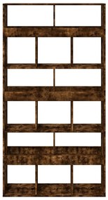 füstös tölgy színű szerelt fa könyvespolc 100 x 33 x 187,5 cm