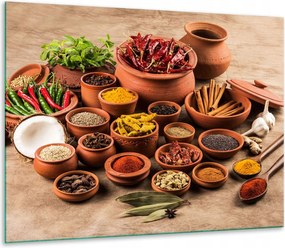 7in1 Üveg Tűzhelyvédő Főzőlap 60x52 Fűszerek