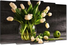 Vászonkép 150x95 Tulipánok vázában