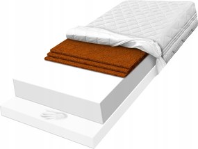 Matrac 100x160x14 kókusszal, 6cm visco memory habszivaccsal, újdonság, puha, nyári/téli H1