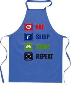 Konyhai kötény Eat Sleep Game Repeat