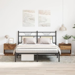 Éjjeli asztal 2 db Régi fa 45x34x45 cm Mérnökelt fa