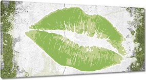 Vászonkép 115x55 Lány szája Ajkak