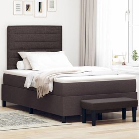 Box Spring Ágy Matrac &amp; Pad Sötétbarna 120x190 cm Szövet