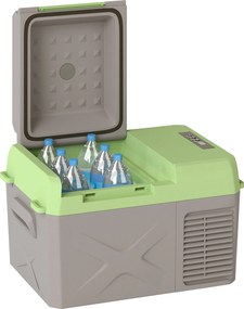 Outsunny 12 Literes Kompresszor Hűtőláda Elektromos Hűtőláda Csatlakoztatható Hűtési Funkcióval Fagyasztóláda Hőszigetelt Doboz Mini Hűtő 12/220 Volt