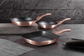 Indukciós 3 részes serpenyő készlet Metallic Line Rose Gold Edition Berlinger Haus