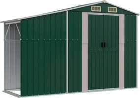 vidaXL szürke horganyzott acél kerti fészer 277x93x179 cm