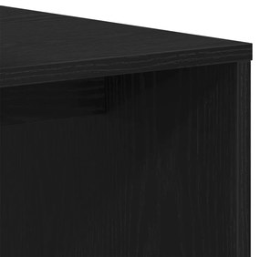 fekete tölgy asztalkészlet 100x48x40 cm műanyag és fa