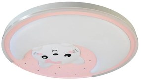LED Gyerek mennyezeti lámpa MOONCAT LED/34W/230V rózsaszín