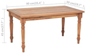 Tíkfa Batavia dohányzóasztal 90 x 50 x 45 cm