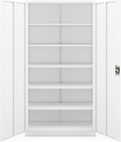 Fém irodai szekrény fehér JAN II H2200 1150 x 2200 x 400 mm