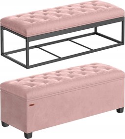 Cipőtartó puff 2 az 1-ben pasztell rózsaszín