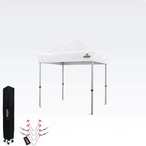 Összecsukható alumínium árusítóstand falak nélkül | BRIMO Exclusive Alu 2x2 m - falak nélkül - Fehér