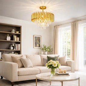 Brilagi - Felületre szerelt csillár ECLIPSE 5xE14/10W/230V Ø 38 cm arany