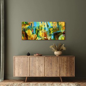Kép - Építészet, kubista absztrakció (120x50 cm)