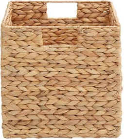 vidaXL Tárolókosarak 2 pcs Természetes 28 x 28 x 28 cm Vízi jácint