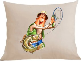 Párna párnahuzat nyomott mintás Horgász Ajándék