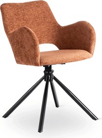 Szék rozsdabarna színben, bouclé kárpittal. FLAV