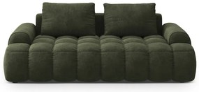 Zöld bársony kanapé 200 cm Linz – Cosmopolitan Design